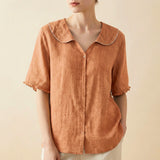 Blouse Women | Peter Pan Collar & Relaxed Summer Fit