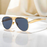 Sunglasses Women | Gold Aviator & Gradient Lens Design