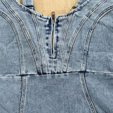 Midi Dress | Women's Sleeveless Corset Bodycon Denim