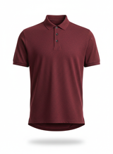 Polo T-shirt with 3-Button Polo Cut