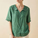 Blouse Women | Peter Pan Collar & Relaxed Summer Fit
