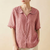 Blouse Women | Peter Pan Collar & Relaxed Summer Fit