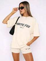 Oversized Co Ord Set Women | Graphic Tee & Shorts Matching Set