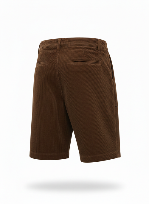Corduroy Shorts with Straight-Leg Retro Cut