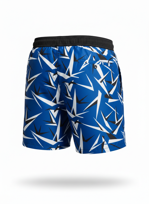 Abstract Trunks with 5-Inch Modern Swim Cut