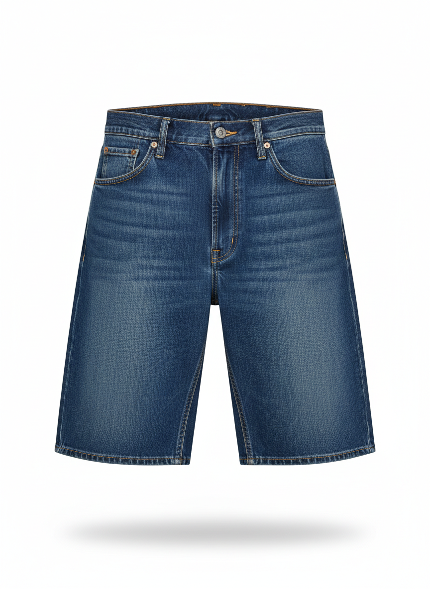 Denim Shorts with 5-Pocket Standard Cut