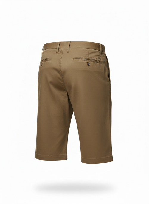 Chino Shorts with Flat-Front Knee Length Cut