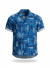 Short Sleeve Shirt with Abstract Cubana Cut